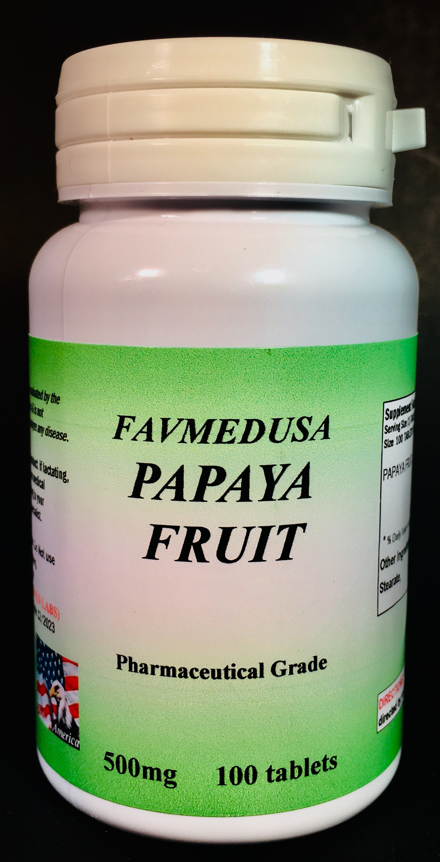 Papaya Fruit Extract 500mg - 100 tablets